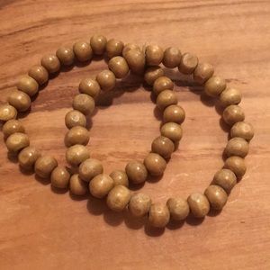 Wooden bead bracelets